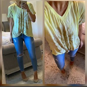Sun in the Sand Swirl Tie Dye V-Neck Tee Large